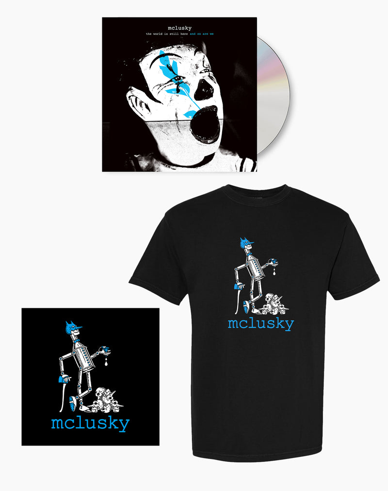 mclusky - the world is still here and so are we  CD + T-Shirt + Signed Print Bundle - Pre-Order (Only 20 available)