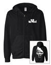 MR BUNGLE "SKETCH CLOWN" MENS BLACK ZIP-UP SWEATSHIRT